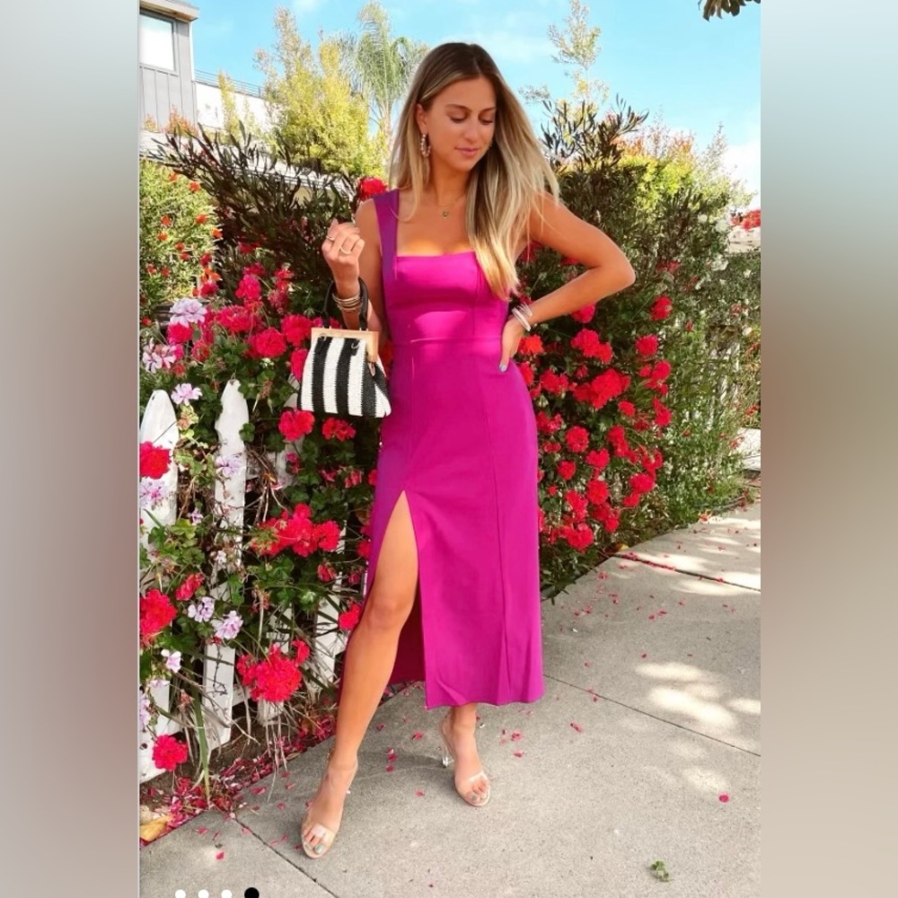 NWT Show Me Your MuMu Eden Dress in Fuchsia/Hot Pink